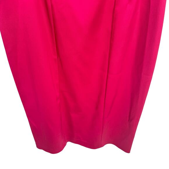 David Meister Satin Cocktail Sheath Midi Dress Pink Size 4 - Picture 5 of 8